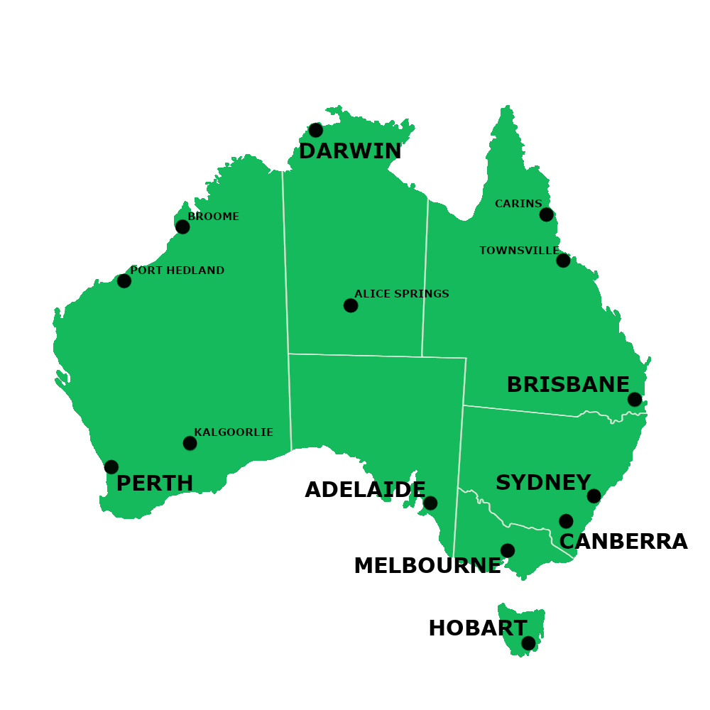 Car Transport Darwin To Perth Door To Door Car Carrying   Aus MAP 